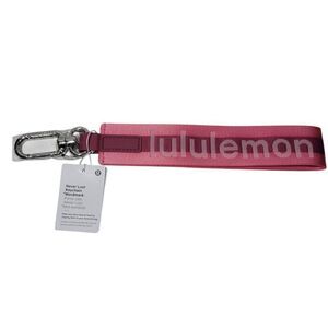 Lululemon Never Lost Keychain Wordmark Sakura Pink Mauve 1.7" x 12" NEW